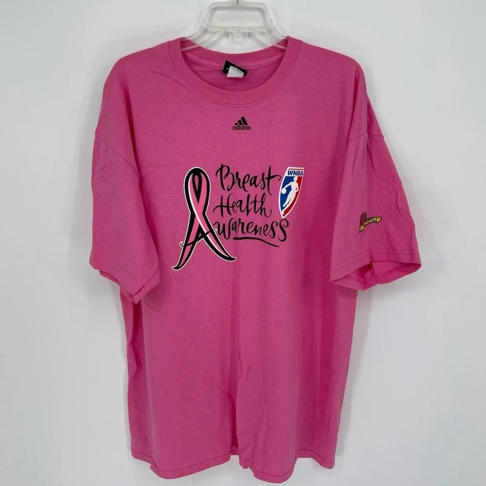 Adidas Women's Pink WNBA Breast Health Awareness Phoenix Mercury Tee Size L - Picture 1 of 5